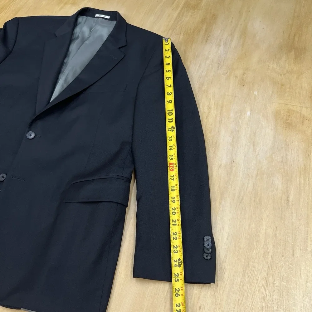 Peter Millar (Actual Size 44R) Wool Mens Blazer Jacket Sport Coat Black